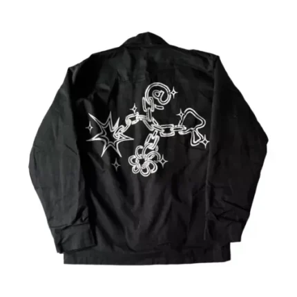 Adwysd Chain Harrington Black Jacket