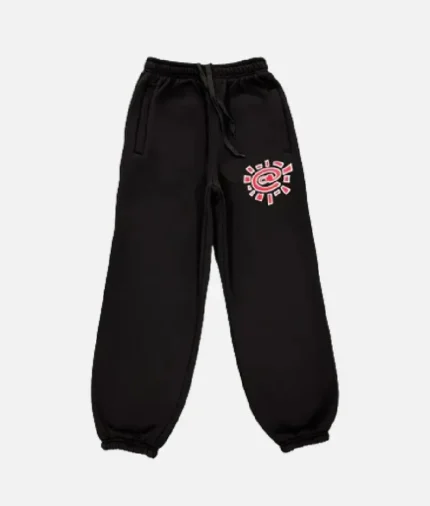 Adwysd Casual Black and Red Joggers