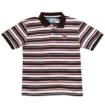 Adwysd Scholar Stripe Polo Brown/Red